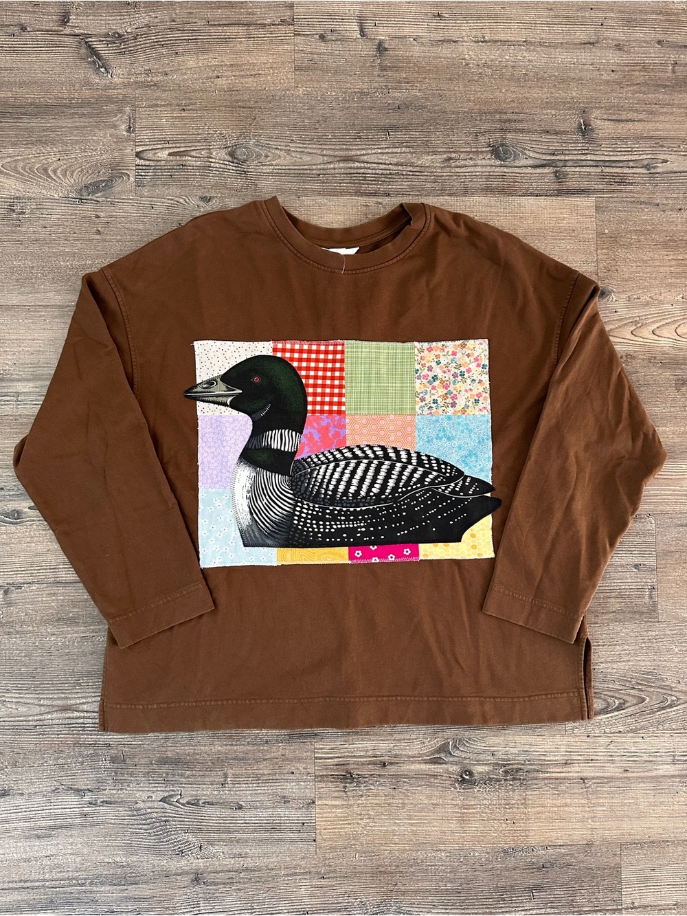 Upcycled Patchwork Loon Sweater